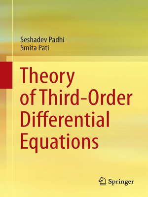 cover image of Theory of Third-Order Differential Equations